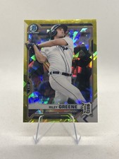 2021 Bowman Chrome Sapphire Riley Greene #BCP-96 Prospect Yellow Refractor /50