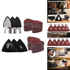 Towbluii 106pcs Oscillating Tool Sanding Kit 3 Triangle 3 Finger Sanding Pads