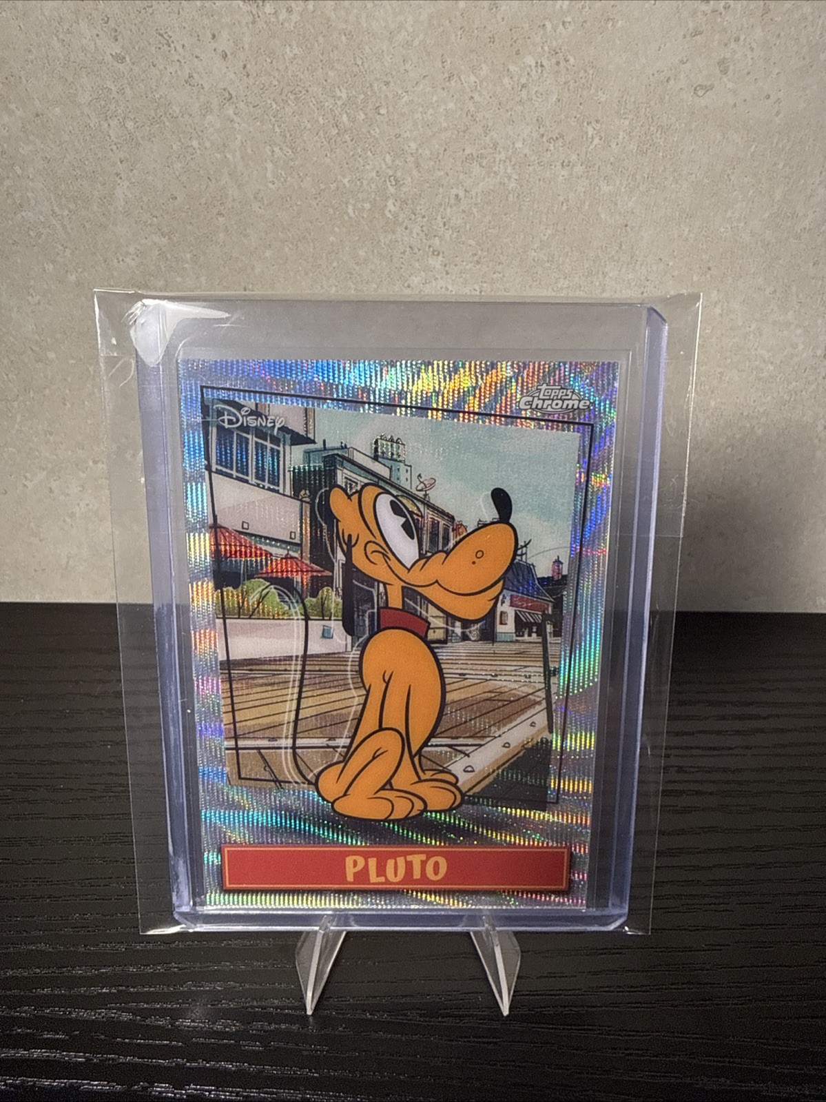 2026 Topps Disney NEON Pluto I Wanna Snack Wave Refractor MSSP-21