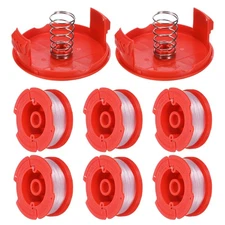 6pcs String Trimmer Line Replacement Spool CMZST065 String with 2 Cap & 2 Spring