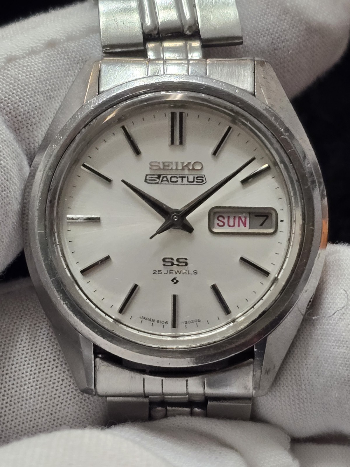 Description! 25J SS Runs JDM 1974 Actus 6106-7740 SEIKO Auto, Vintage 5 READ - vintagewatches.pk