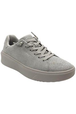 Skechers Women's Street Court Lace Up Sneaker Dazzle Me Gray