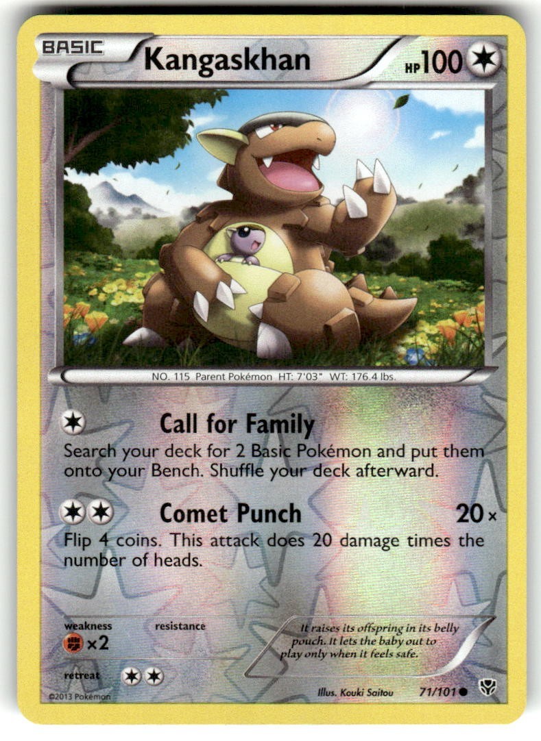Kangaskhan Plasma Blast 71/101 Near Mint NM Reverse Holo
