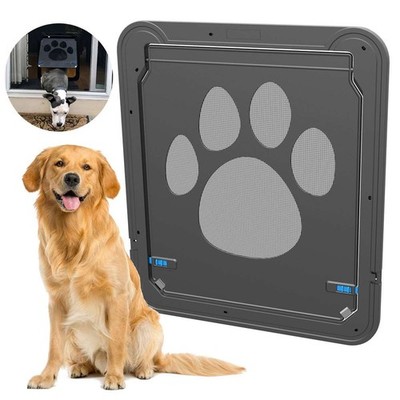 Dog Cat Magnetic Flap Screen Door Pet Puppy Magnetic Lockable Entry Gate Frame