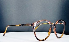 VTG ELLEN TRACY B92 31-2 Unisex Brown Tortoise Round Eyeglasses FRAMES ONLY