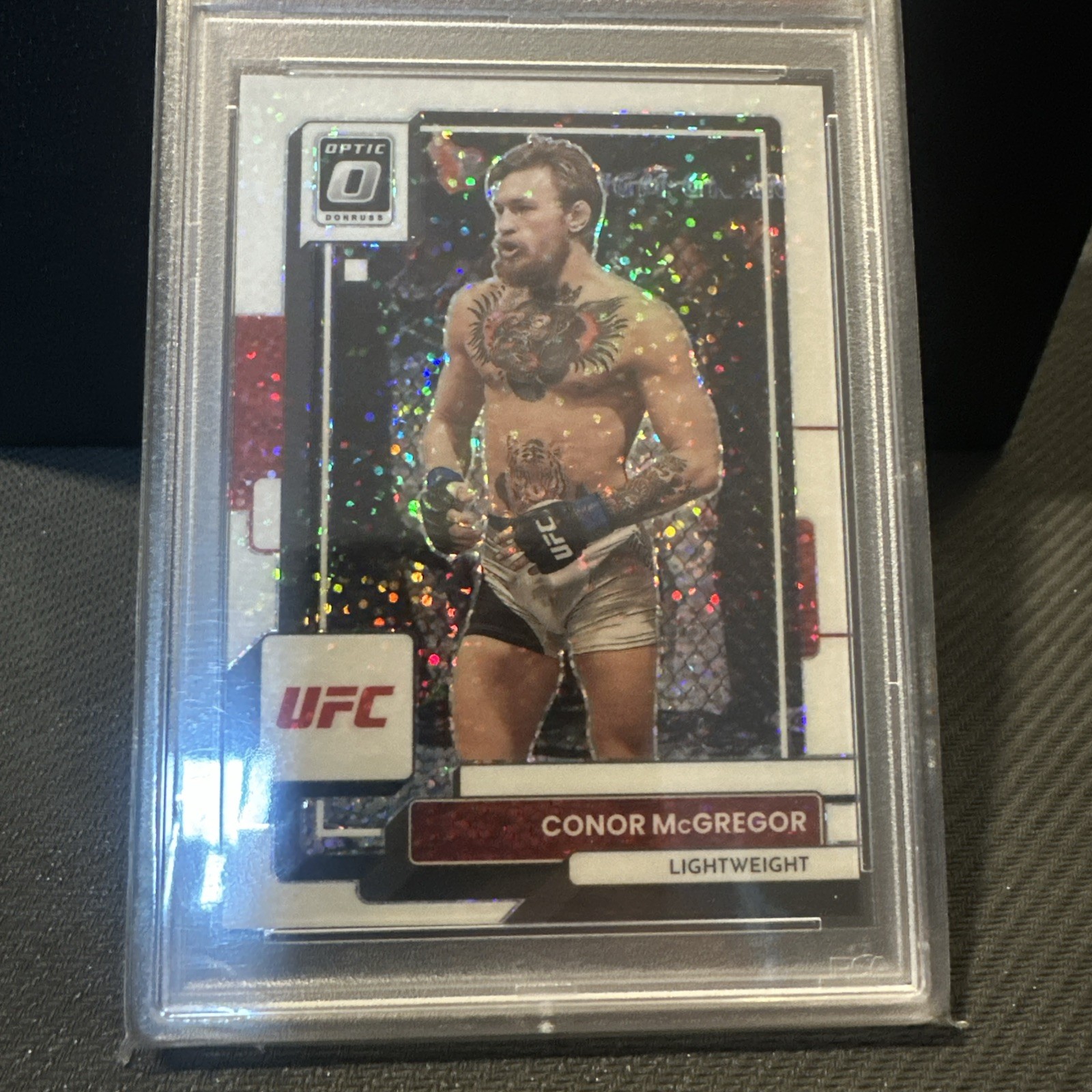 2023 Panini Optic UFC - White Sparkle Prizm #86 Conor McGregor SSP PSA 10 view 3
