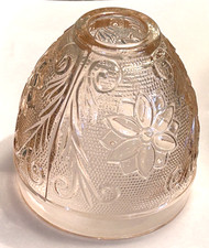 Indiana Glass Tiara Pink Peach Shade Top Part Only Fairy Tea Light Candle Holder