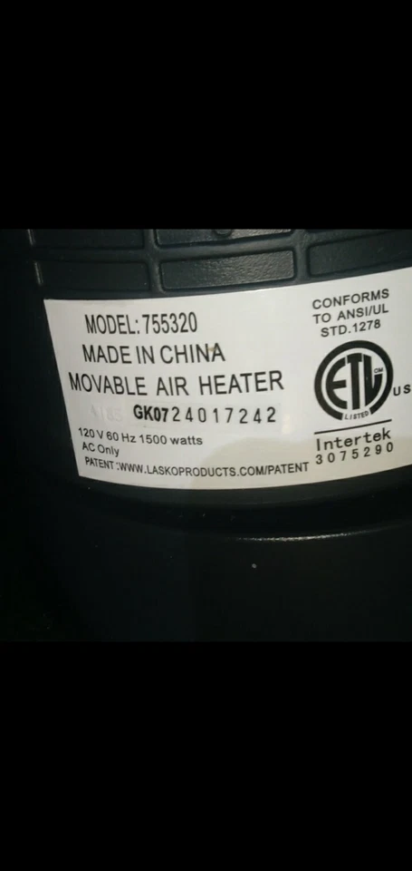 Lasko 1500 vatios 23 pulgadas Torre Oscilante Cerámica Torre Calentador de Espacio "CON Control Remoto" Foto 4 de 4