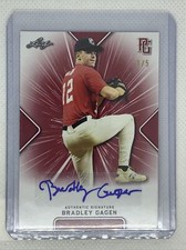 2021 LEAF PERFECT GAME RED PAPER BRADLEY GAGEN RC AUTO # 1/5
