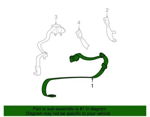Cinturón de regazo y hombro genuino Ford 6W1Z-54611B69-CC Foto 2 de 2
