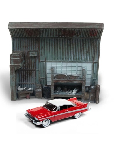 Johnny Lightning 1/64 🇫🇷 Diorama Christine Darnell's,garage 1958 Plymouth Fury - Imagen 2 de 3
