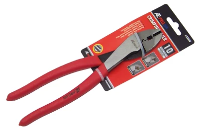 ATEPRO 10 inch Crimping Plier Wire Cutter Pliers Drop Forged Steel Comfort Grip Handle