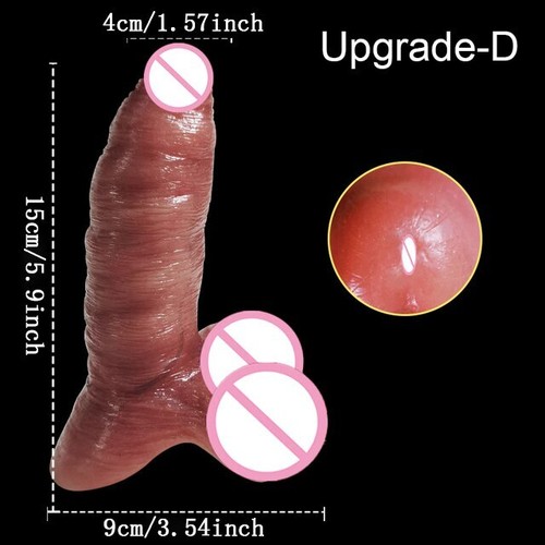 Realistic Penis Cover Sleeve Enlargement Extender Men Enlarged Reusable Condoms - Picture 28 of 52