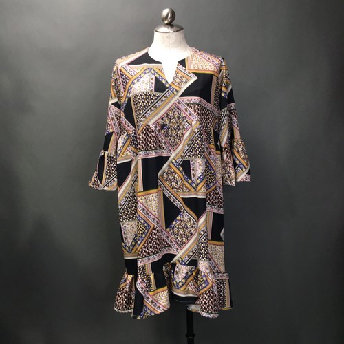 Laura Estrada, Vestido Para Mujer Patchwork Motivo Floral Manga Campana 8-10 - Imagen 1 de 11