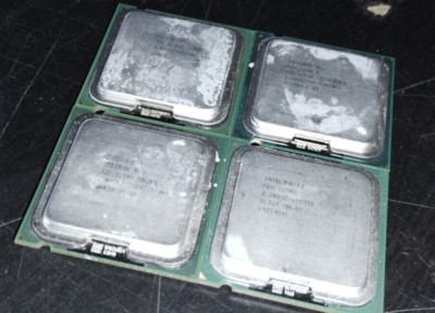 READ AS-IS! SET OF 4-PACK LGA775 CPU PROCESSOR CELERON PENTIUM SOCKET T 775 LOT