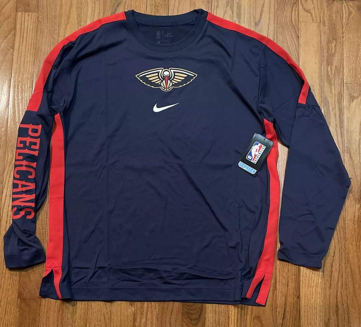 Men s New Orleans Pelicans Nike Long Sleeve Shooting Shooter Shirt