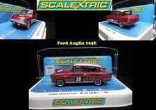 Scalextric Red Ford Anglia 105E - Broadspeed W/ Lights 1:32 Scale Slot Car C4546