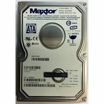 6L200M0 - Maxtor 200GB 7200 RPM SATA 3.5'' HDD