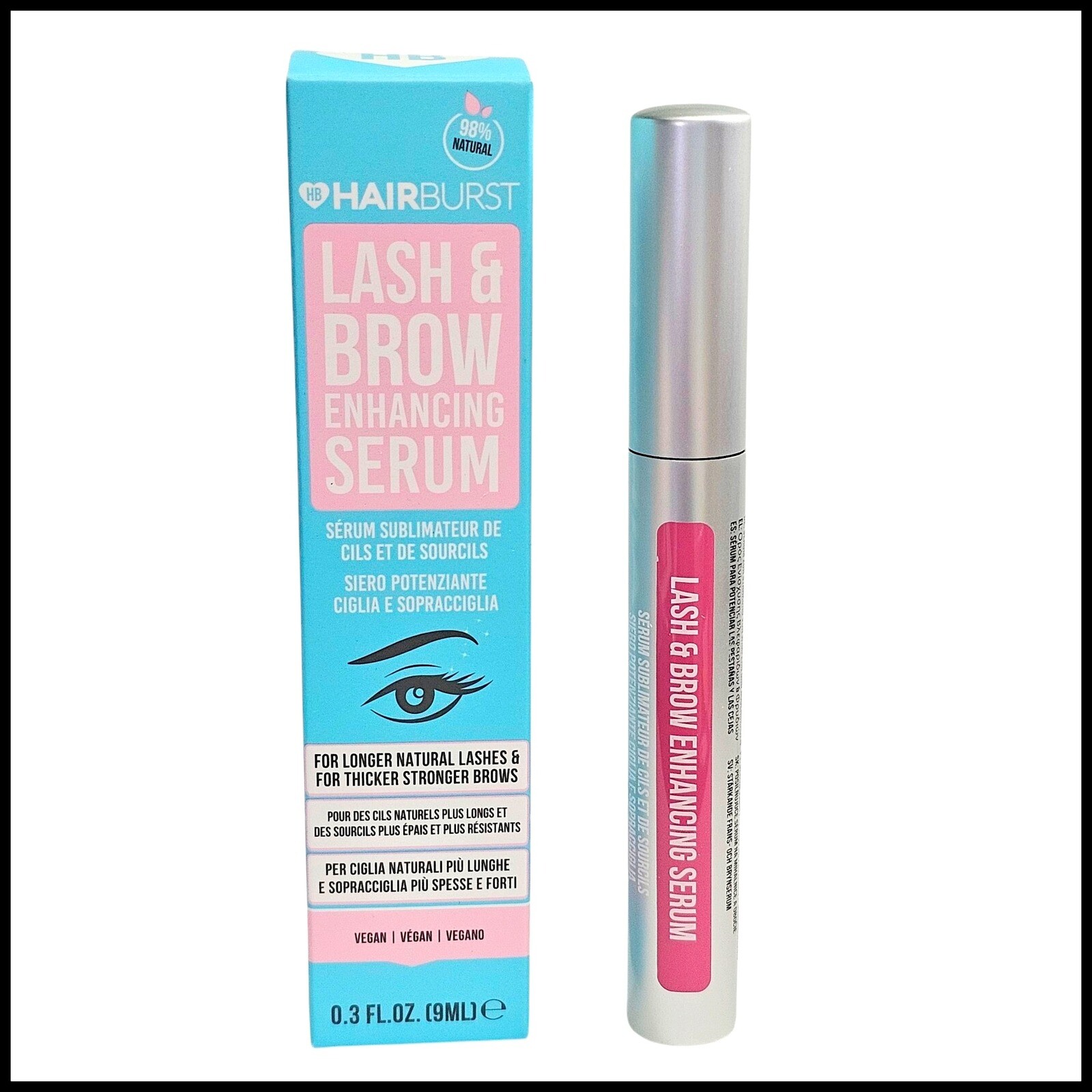 Сыворотка для укрепления ресниц и бровей Hairburst Lash - Brow Для увеличения длины и густоты ресниц 0,3 жидких унции Full S