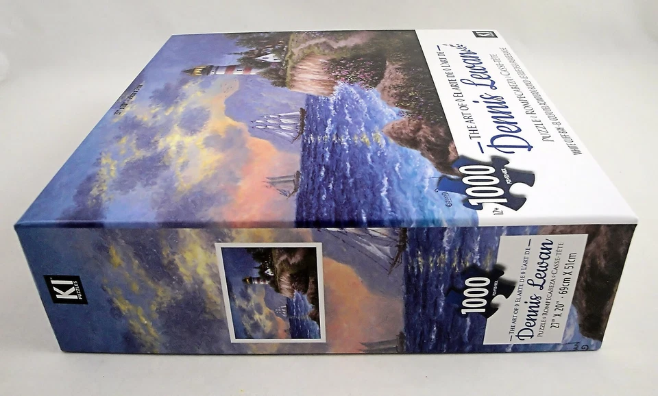 Rompecabezas artístico Dennis Lewan White Cliff Bay faro casa de campo Karmin 1000 piezas 27x20 Foto 4 de 4