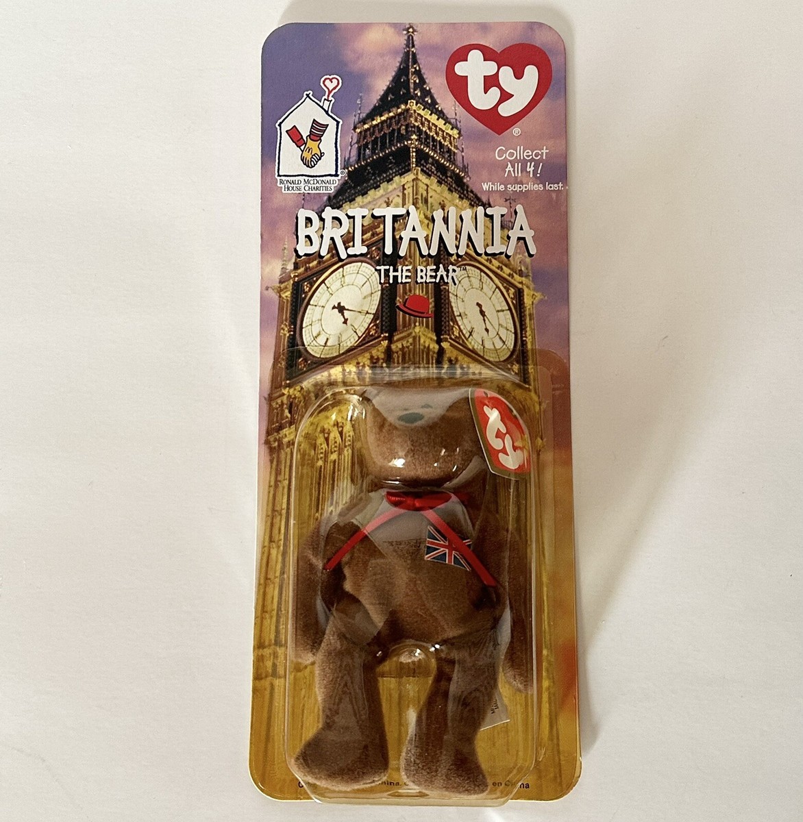 TY Beanie Baby Britannia The Bear 1997 McDonald's Rare Tag Errors