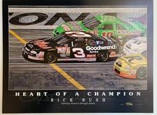 Dale Earnhardt Fine Art Poster Rick Rush #4726/5000 9"x12" Original Folder VG