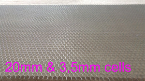CO2 LASER ALUMINIUM Wabenplatte 300x200mm 6,5mm Waben / Wabengitter / Honeycomb EUR 13,49 - DE
