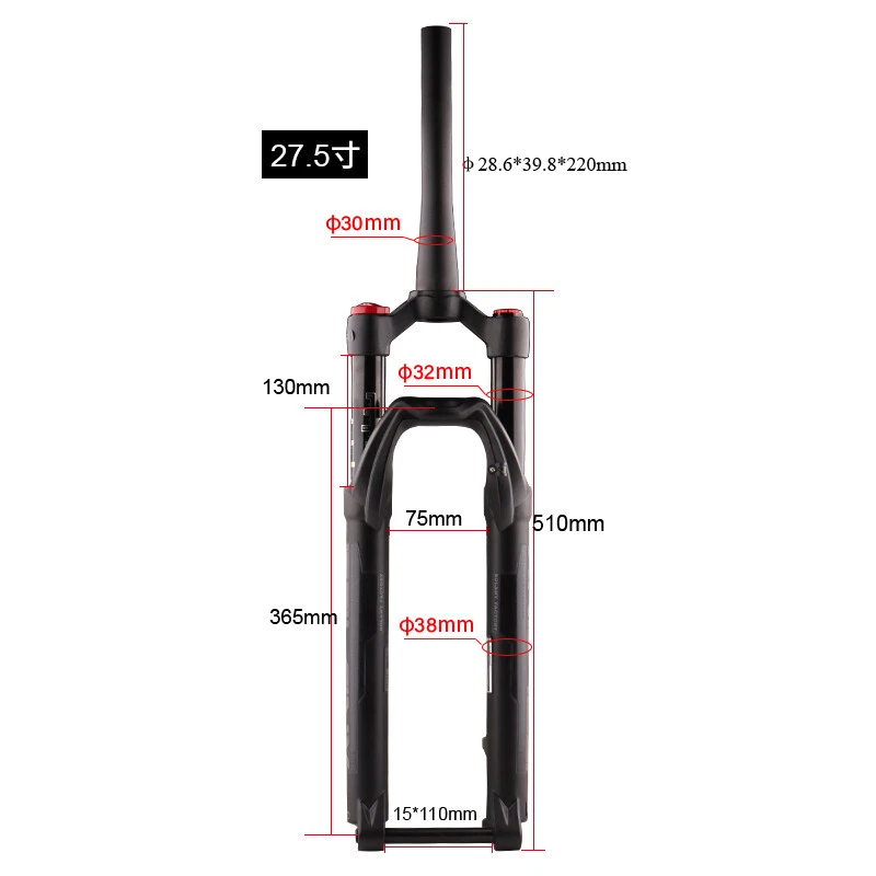 27.5 / 29er Boost Fork Thru Axle Bicycle Suspension Forks Mountain Bike Air Fork - Image 3 of 4