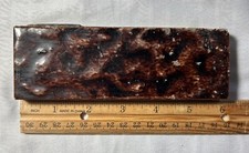Antique Burgundy Minton Hollis Victorian Textured Hearth Tile 6x2, Signed