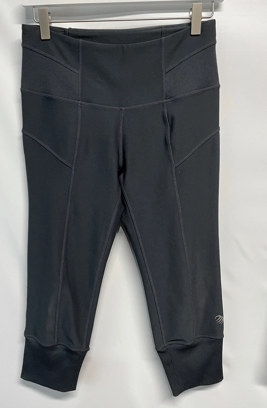 mpg cropped athletic capri length ribbed detail epoc leggings