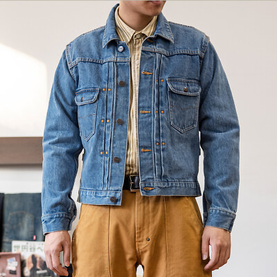 Red Tornado 11MJ Men Selvedge Denim Jacket Washed Short Coat 18oz