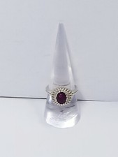 925 Sterling Silver Ruby Ring sz 9 3.7g T.W. 