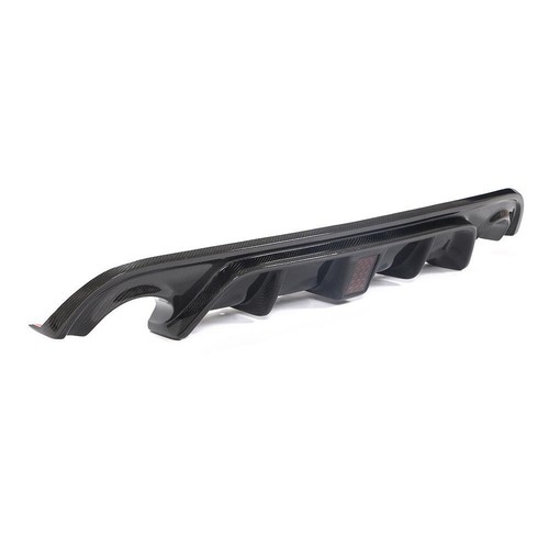 FOR 2014-2017 INFINITI Q50 REAL CARBON FIBER REAR BUMPER DIFFUSER LIP KIT W/ LED - Picture 14 of 18