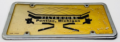 Vintage 1982 Silverdome K&S Personalized License Plate Pontiac Michigan NFL JAN