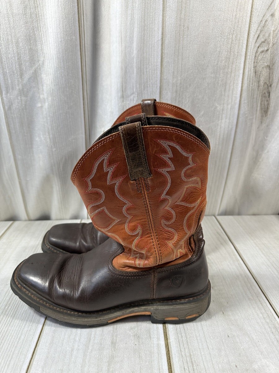 ARIAT WORKHOG MENS 13 D LEATHER WESTERN WIDE SQUARE TOE WORK  display picture 1