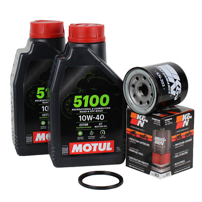 Ölwechselset Öl Ölfilter Motul 5100 10w40 für Kawasaki ZX-10 R Ninja ZX1000