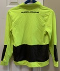 Under Armour Lime Yellow And Gray Full Zip Warmup Jacket; Pockets, Youth Medium  — photo 2