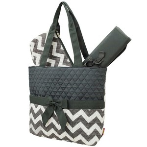 monogrammed quilted diaper bags