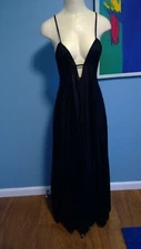 Sexy Vintage Glydon's  of Hollywood Black 70's Nightgown (crisscross back) Med