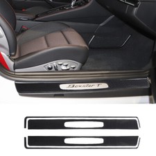 4 Stück Kohlefaser Einstiegsleiste verkleidung für Porsche 718 2016-22