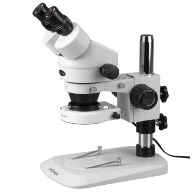 AmScope 7X-45X Stereo Zoom Inspection Microscope with 80 LED Ring Light
