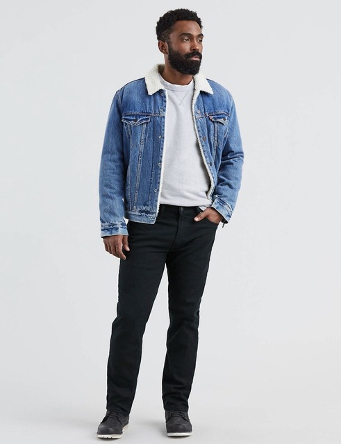 Levis Premium 541 Athletic Fit Jeans Black Stretch Denim Mens 42x32 18181-0019 for sale online