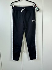 Girls Under Armour Black EM Knit Track Suit Bottoms Size Large