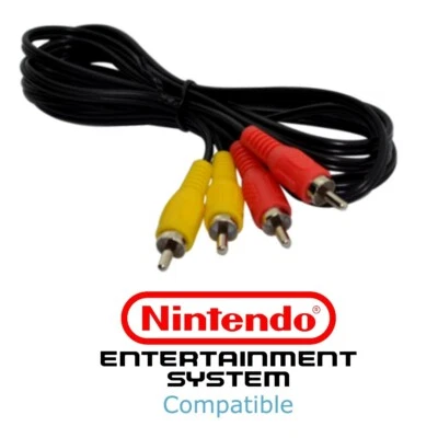 NES NINTENDO 1985 Console Composite RCA AV Audio Video Lead Cable TV A/V