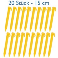 20X Kunststoff Heringe 15Cm Gelb Camping Zelt Erdnagel Bodenanker Zeltnagel