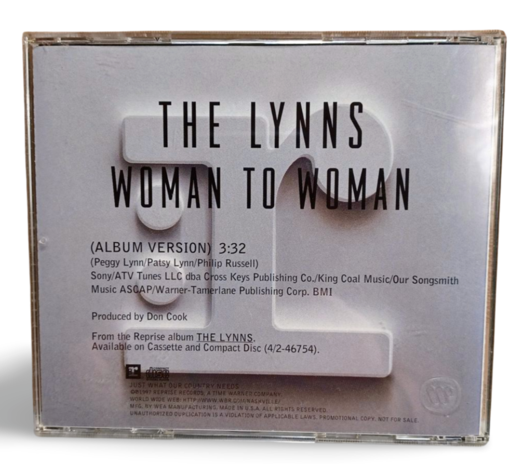 The Lynns - Rare Woman to Woman Promotional Copy Single CD - Pro