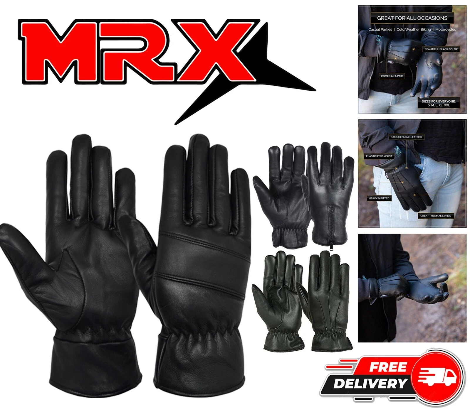 Mens Winter Motorcycle Leather Gloves Casual Motorbike Riding Driving Touring
Opens in a new window