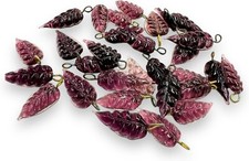 30 Vintage India Glass Dark & Light Purple Le...