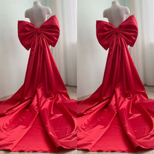 Big Bow Train for Wedding Dress Detachable Train Custom Color Satin Sweep Train
