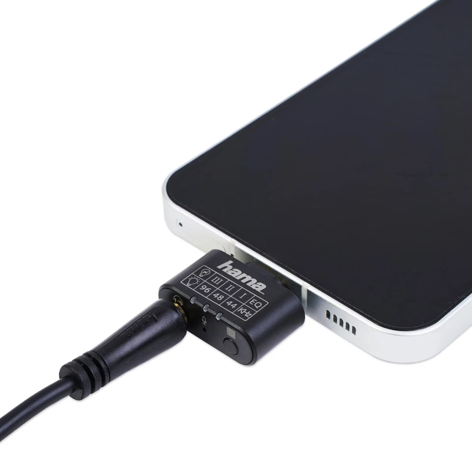 Hama Audio-Adapter USB-C auf 3,5mm Klinke AUX + Mikrofon + Equalizer Smartphone - Bild 2 von 4